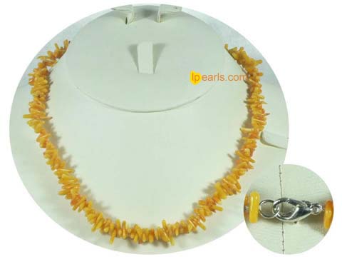 golden color branch coral necklace with some discount on wholesa